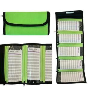 Money Wallet Cash Organizer, Savings Wallet Envelopes, Green Money Organizer